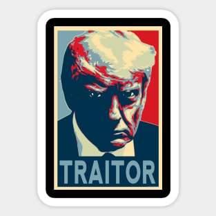 Trump Traitor Mugshot - by-CH3Media Sticker